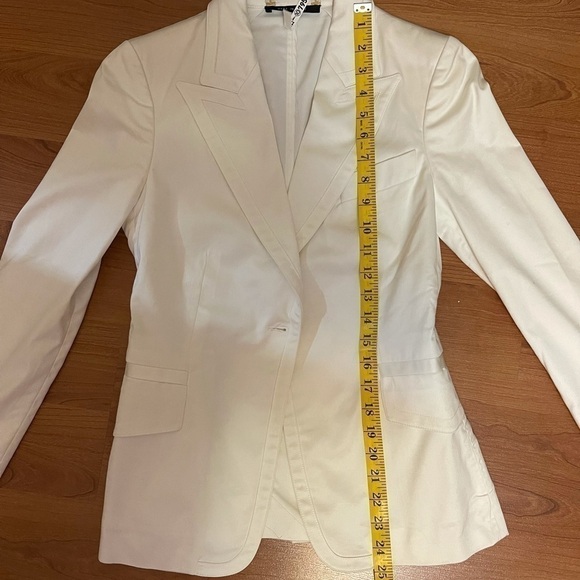 GUCCI cotton-blend unlined pants and suit in white - Picture 8 of 16